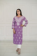 Dark Lavender Rayon Kurti