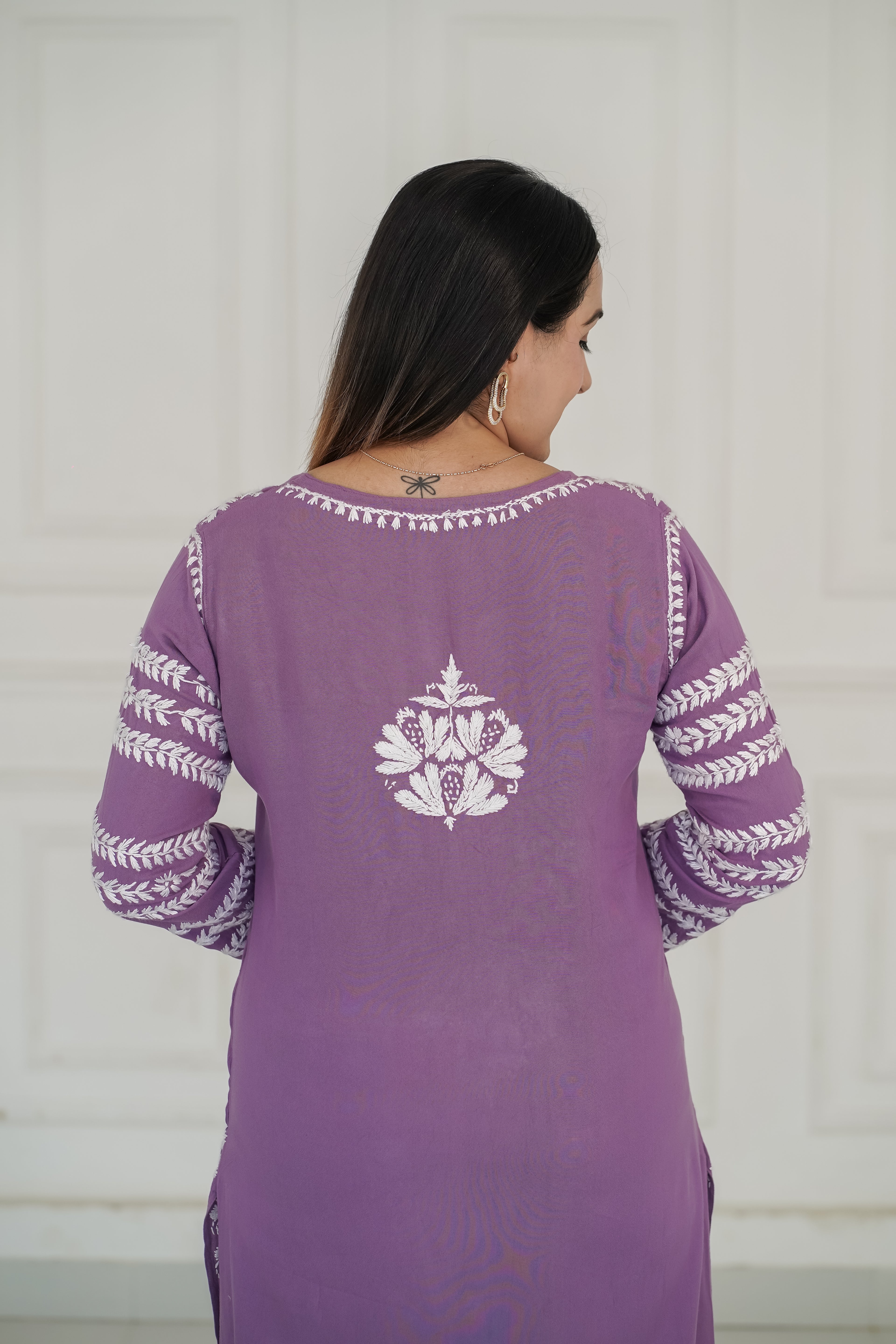 Dark Lavender Rayon Kurti