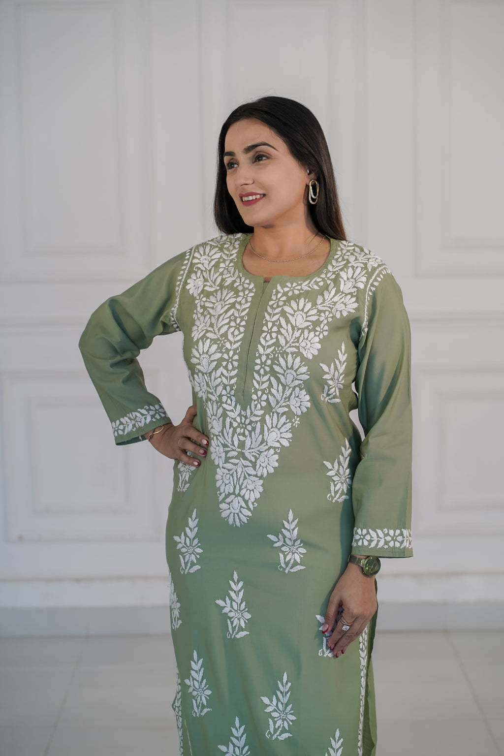 Sage Green Rayon Kurti