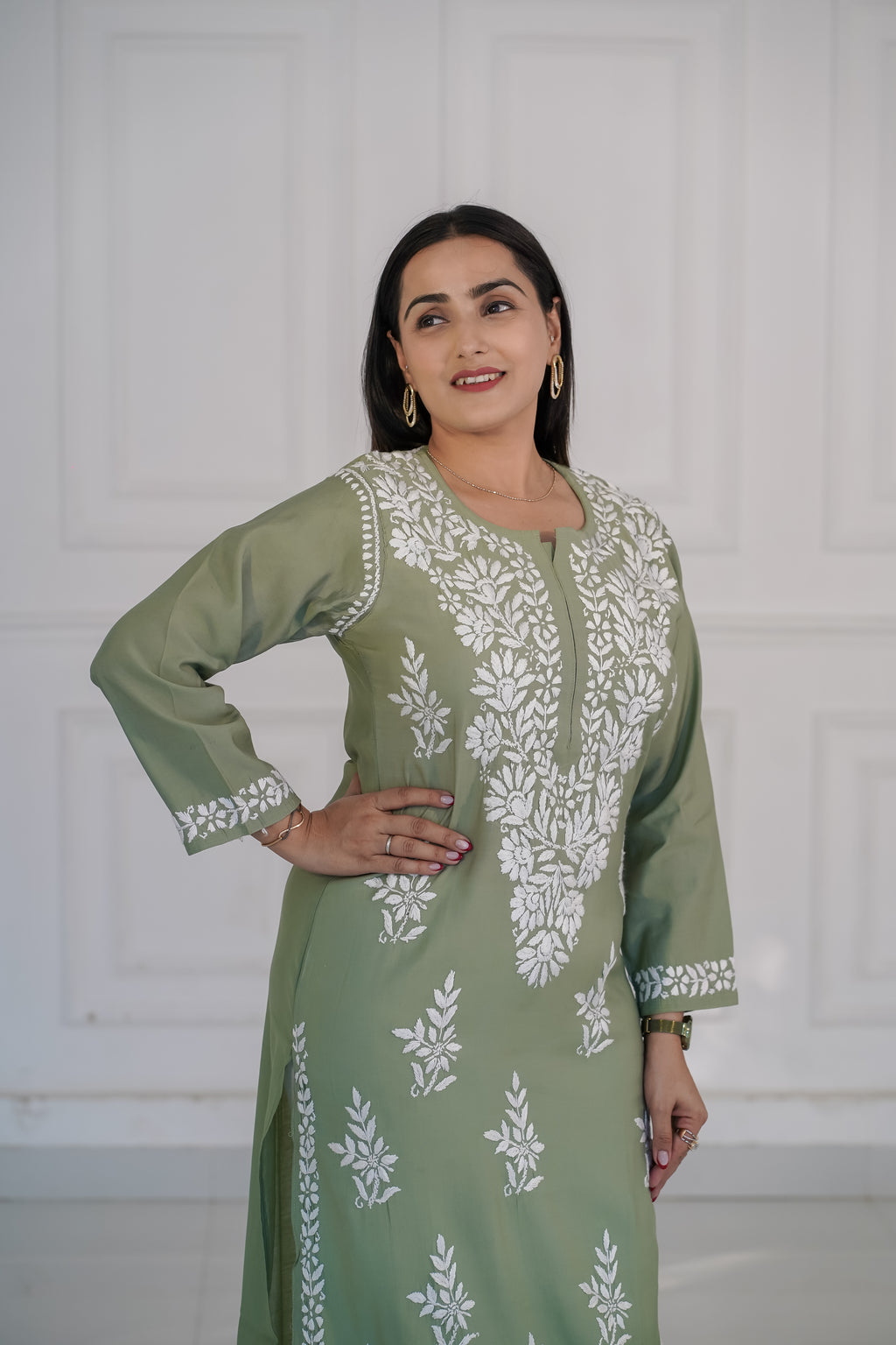 Sage Green Rayon Kurti
