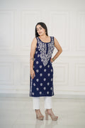 Rayon fabric Kurti slim fit kurti with traditional chikankari work