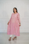 Pure Chanderi Chikankari with Handwork Kurti