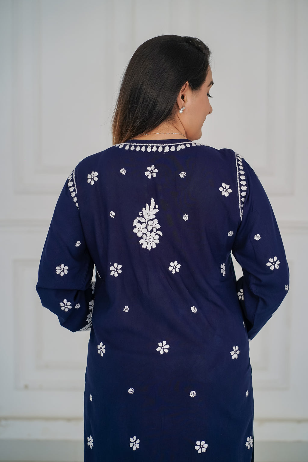 Royal Blue Rayon Long Kurti