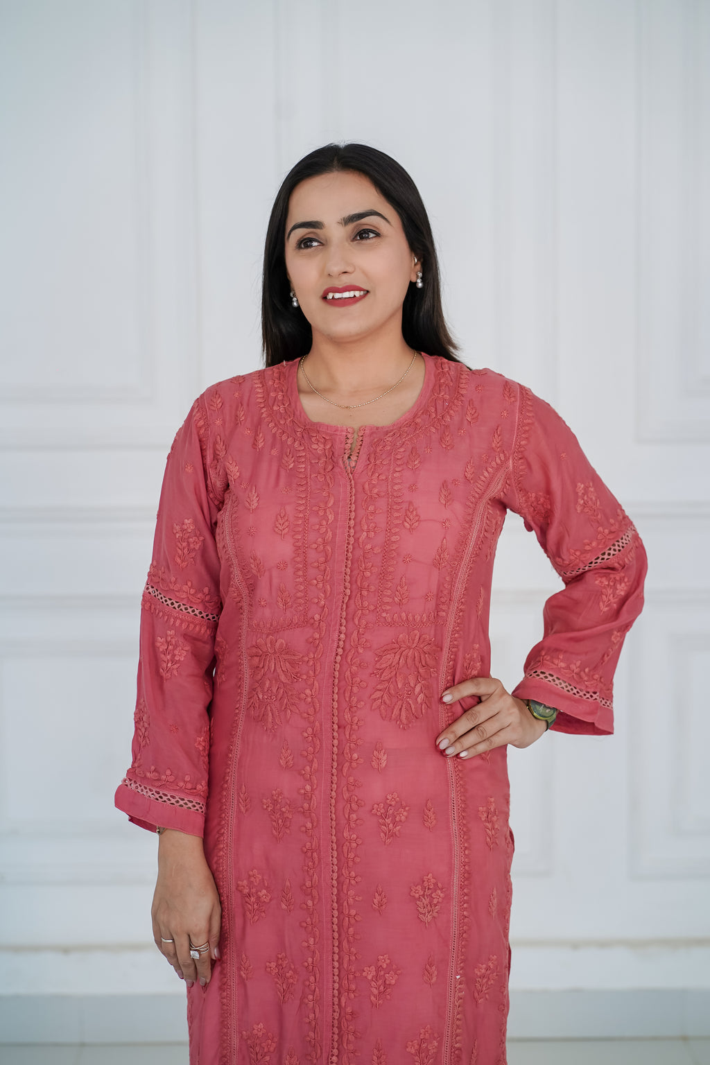 Peach Long Kurti