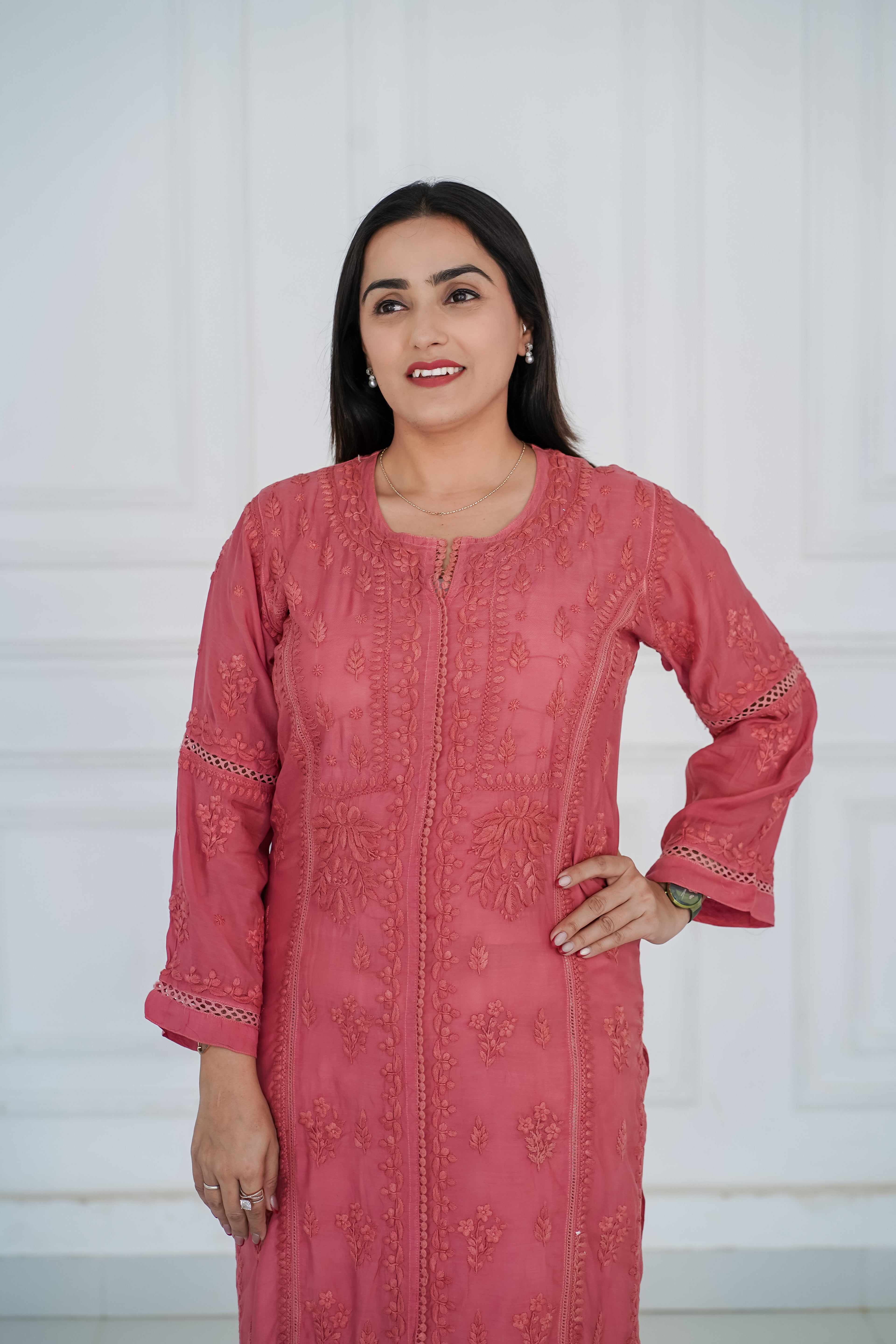 Peach Long Kurti