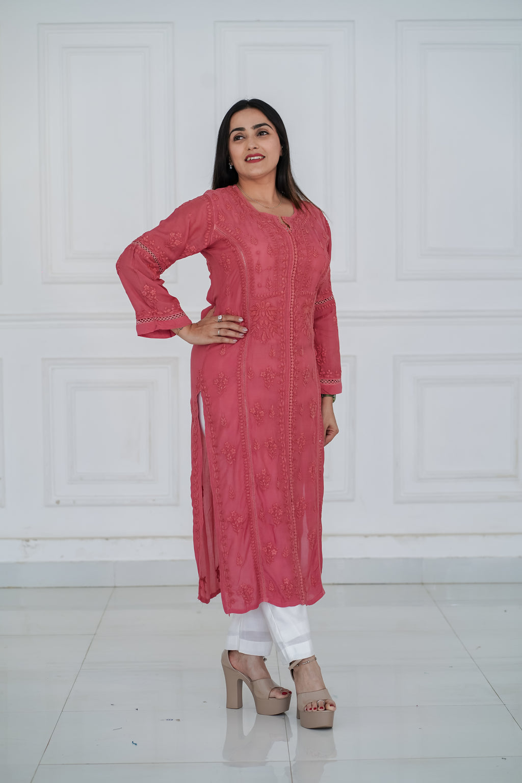 Peach Long Kurti