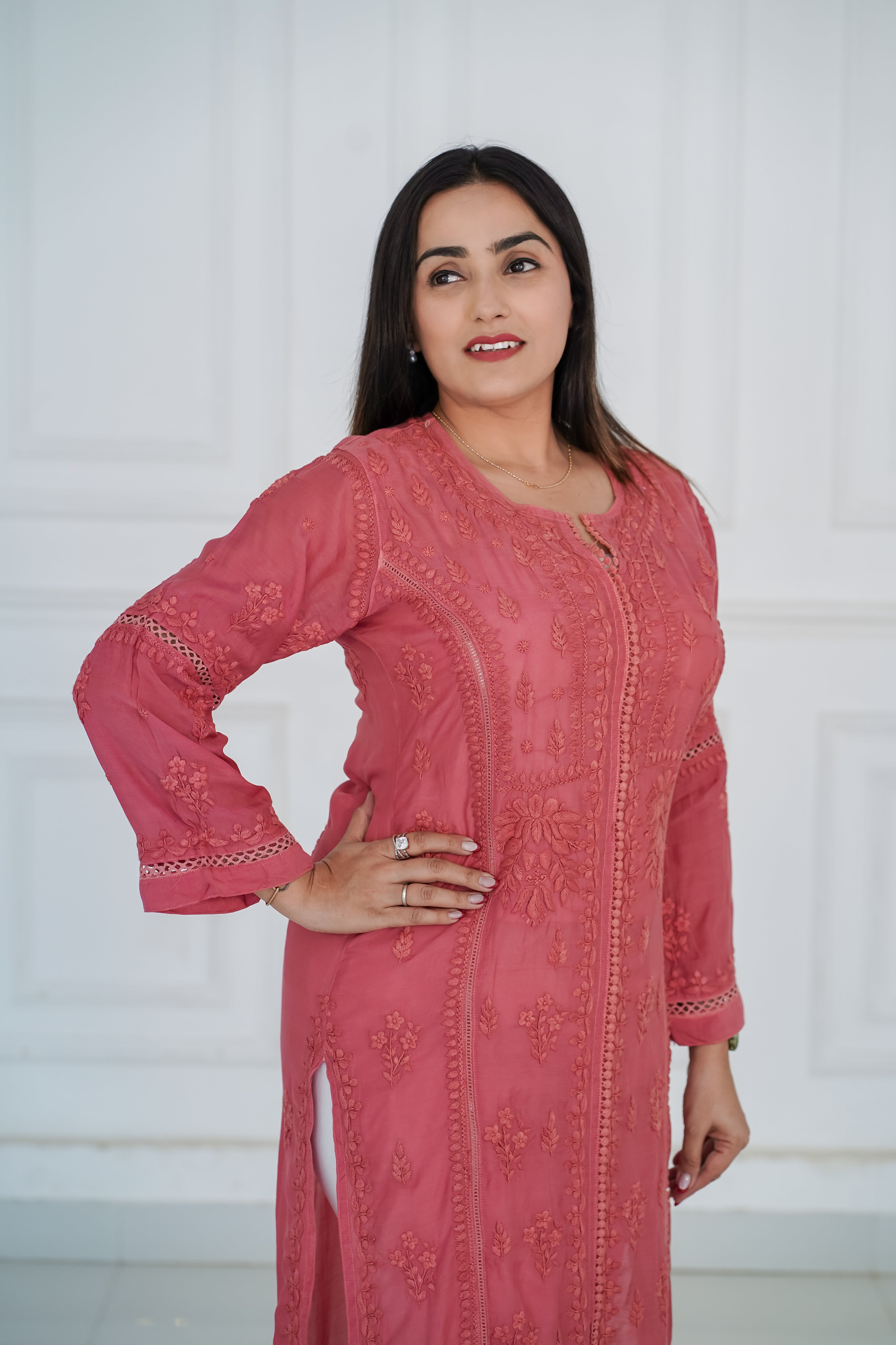 Peach Long Kurti