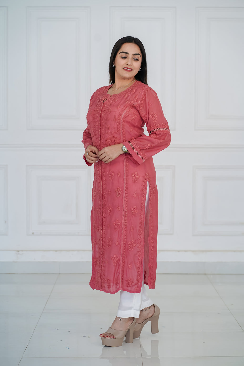 Peach Long Kurti